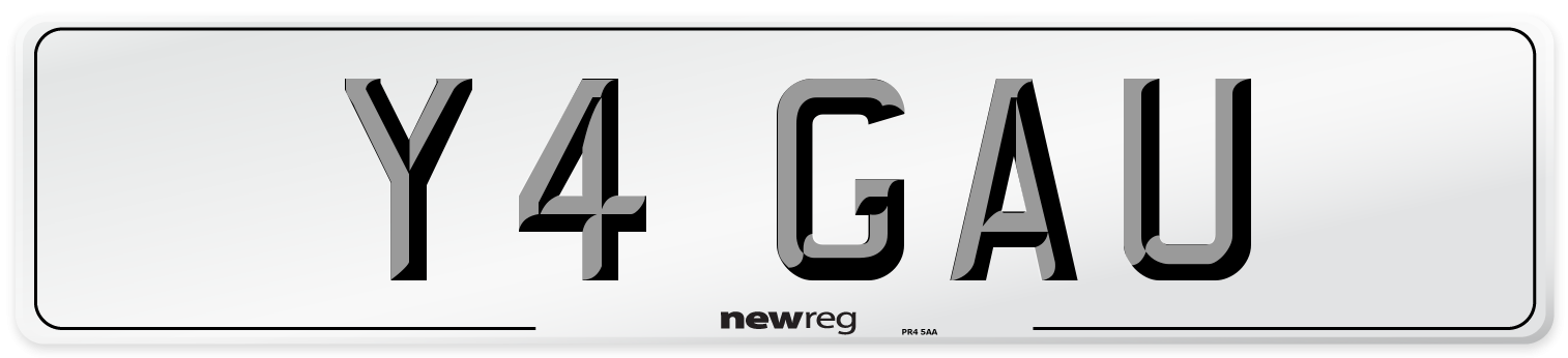Y4 GAU Number Plate from New Reg